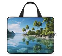Belle île dans la mer Housse pour ordinateur portable ultra fine, légère et imperméable - Sac pour ordinateur portable de 13 pouces - Matériau en néoprène durable - Sac de protection portable avec