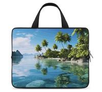 Belle île dans la mer Housse pour ordinateur portable ultra fine, légère et imperméable - Sac pour ordinateur portable de 12 pouces - Matériau en néoprène durable - Sac de protection portable avec