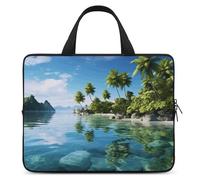 Belle île dans la mer Housse pour ordinateur portable ultra fine, légère et imperméable - Sac pour ordinateur portable de 15 pouces - Matériau en néoprène durable - Sac de protection portable avec