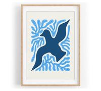 Belle illustration motif de feuilles de plantes minimal décoratif couleur motif encadré nature en A3