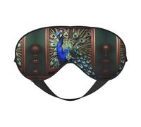 Belle image de paon imprimé couverture yeux de sommeil pour homme femme avion voyage sieste nuit sommeil