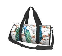 Belle Impression de Fleurs de Paon, Sac de Voyage de Grande capacité, Sac à Main Rond, Sac de Voyage de Sport, fourre-Tout, Sac de Fitness