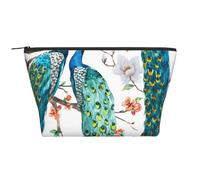 Belle Impression de Fleurs de Paon, Trousse de Toilette Trousse de Maquillage Sac à cosmétiques Trousse de Toilette de Voyage Portable