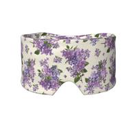 Belle impression de fleurs violettes,Masque pour les yeux bloquant la lumière Cache-yeux et cache-oreilles pour le sommeil