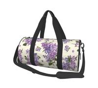 Belle Impression de Fleurs Violettes, Sac de Voyage de Grande capacité, Sac à Main Rond, Sac de Voyage de Sport, fourre-Tout, Sac de Fitness