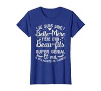 Belle-Maman Belle-Mère Maman-Bonus Fete des Meres T-Shirt, Femme, Bleu Royal, XXL