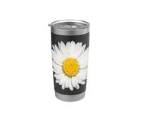Belle marguerite anglaise de couleur blanche Gobelet isotherme en acier inoxydable double paroi
