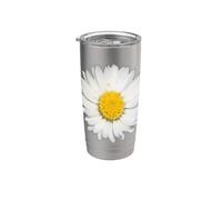 Belle marguerite anglaise de couleur blanche Gobelet isotherme en acier inoxydable double paroi