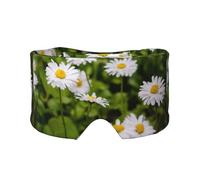 Belle marguerite aux fleurs lumineuses,Masque pour les yeux bloquant la lumière Cache-yeux et cache-oreilles pour le sommeil