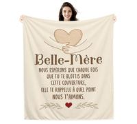 Belle-mère Nous Espérons Que Chaque Fois que Tu te blottis Dans Cette Couverture elle Te Rappelle à Quel Point Nous t’aimons Couverture pour Belle-mère Anniversaire Fête des Mères Cadeau de Noël