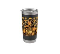 Belle mythologie égyptienne pharaon de Cléopâtre Gobelet isotherme en acier inoxydable double paroi