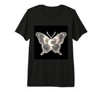 Belle Papillon avec Lune légère. T-Shirt Haut de Gamme