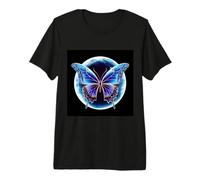 Belle Papillon avec Lune légère. T-Shirt Haut de Gamme