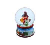 Belle Petite Boule à Neige avec Un Bonhomme de Neige avec écharpe Rouge, Dimensions Approx. 8,8 x 7 cm/Ø 6,5 cm