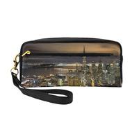 Belle petite trousse de maquillage de voyage portable avec vue nocturne pour femme, Noir , Taille unique, Trousse de maquillage