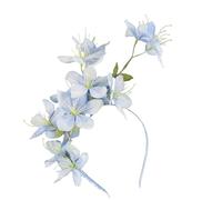 Belle pince à cheveux en fleur de jasmin artificielle, en Polyester à la mode pour femmes, bandeau élastique réglable pour fête de mariage