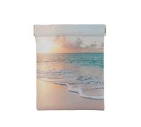 Belle Plage Jaune Coucher De Soleil Océan, Sac de Rangement pour Femmes, Portefeuille supérieur à Presser, Petit Porte-Monnaie, Pochette de Changement