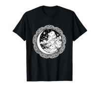 Belle Projection de Lune, Nuages et étoiles, Portail Spatial T-Shirt