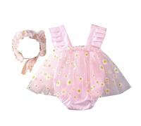 Belle robe grenouillère à imprimé floral avec bandeau assorti 2 pièces pour bébé fille robe et coiffe robe photo de cent jours
