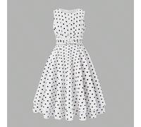 Belle robe midi élégante sans manches pour filles, convient pour les fêtes, les vacances, les jours fériés, les bals de promo, les soirées, les banquets, les mariages champêtres, les demoiselles d'hon