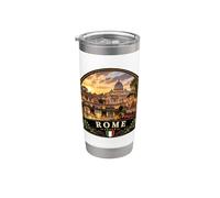 Belle Rome Italie Canal Coucher de Soleil Vacances Gobelet isotherme en acier inoxydable double paroi