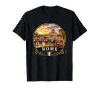 Belle Rome Italie Canal Coucher de Soleil Vacances T-Shirt
