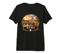 Belle Rome Italie Canal Coucher de Soleil Vacances T-Shirt Haut de Gamme
