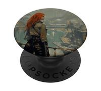 Belle rousse de Science-Fiction PopSockets PopGrip Adhésif