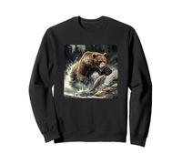 Belle Saison de pêche avec ce Motif d'ours Cool Sweatshirt
