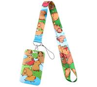 Belle sangle porte-badge avec lanière Capybaras Porte-clés pour femmes enseignante infirmière médecin étudiant beau cou Capybara Lanyard Porte-clés présent