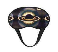 Belle Saturne C'est un masque pour les yeux à bord noir. Le masque doux pour les yeux peut améliorer la qualité du sommeil et est adapté pour l'intérieur, l'extérieur et les voyages.