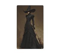 Belle sorcière avec un balai à bascule simple plaque murale vierge couvercle d'interrupteur décoratif 1 gang pour cuisine salle de bain taille 11,4 x 7 cm