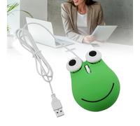 Belle Souris D'ordinateur Filaire en Forme de Grenouille, Contrôle Fluide pour Enfants et Adultes, Couleur Verte