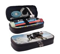 Belle trousse à crayons avec fermeture éclair - Grande capacité - Esthétique - Pour bureau, papeterie, maquillage, bureau, Super Cow Flying, Taille unique, Classique