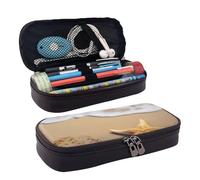 Belle trousse à crayons en forme d'étoile de mer sur la plage avec fermeture éclair - Grande capacité - Esthétique - Trousse à crayons portable - Trousse de maquillage pour bureau, Belle étoile de mer
