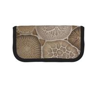 Belle trousse à crayons en toile imprimée de flamants roses, pochette spacieuse pour l'école, le bureau et les voyages, Petoskey Stone, Taille unique, Cartable