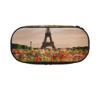 Belle trousse à crayons grande capacité avec imprimé Tour Eiffel Paris Grande trousse à crayons Papeterie Trousse à stylos Bureau Collège école, Noir , Taille unique, Organiseur de sac