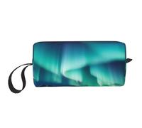 Belle trousse de maquillage de voyage imprimée aurores boréales, trousse de maquillage, trousse de toilette, organisateur de sac à main pour femme, blanc, Taille unique, Trousse de maquillage