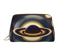 Belle trousse de maquillage Saturne pour femme - Grande capacité - Trousse de voyage en cuir synthétique avec fermeture éclair - Organiseur portable à large ouverture