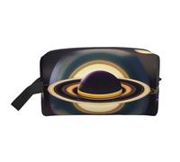 Belle trousse de toilette avec impression Saturne pour homme, trousse de toilette de voyage, grande capacité pour femme, blanc, Taille unique