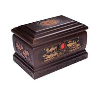 Belle urne d'amour en Bois, Grandes Urnes pour Cendres, Grandes Urnes pour Cendres humaines, urne Souvenir de crémation Humaine, honorez Votre Bien-aimé (Bois de Santal Jaune, 900 CU/in)