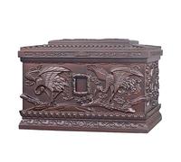 Belle Urne d'amour en Bois, Grandes Urnes pour Cendres, Urnes de crémation pour Cendres Adultes, Magnifique Urne en Bois Arbre de Vie (Bois de Rose Rouge)