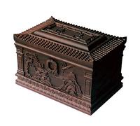 Belle urne d'amour en Bois, Grandes Urnes pour Cendres, Urnes de crémation, Utilisation de Cendres humaines, Motif de Sculpture sur Bois gravé par des Artisans qualifiés (Bois de Santal Noir)