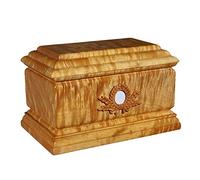 Belle Urne d'amour en Bois, Grandes Urnes pour Cendres Urnes pour Cendres Humaines, Urnes de crémation pour Cendres Fil d'or Nanmu Convient pour la Maison ou l'enterrement