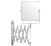 Belle VOIR miroir mural chromé pivotant 360° extensible x3 - 15,5 x 18,5 cm - Miroir de salle de bain rotatif double face acier inoxydable