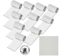 Belle Vous 4800 Carreaux de Verre 5 mm Mosaique Miroir Verre en Petit Carrés Adhésifs avec Chiffon Nettoyage 10 Bandes - Miroir Mosaique Autocollants Carrés & Argentés - Deco & Loisirs Créatifs