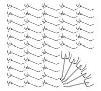 Belle Vous 50 Pièces Crochets pour Panneaux Perforés en Acier - 10,5 cm - Crochet pour Panneau Perforé Bureau en Métal pour Organiser les Outils de l’Établi et les Rayonnages de Magasins