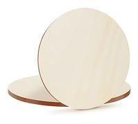Belle Vous 6 Disques de Bois Bruts - Tranche de Bois de 45 cm avec 2,4 mm d’Épaisseur - Rondin de Bois Naturel pour Artisanat, Dessous de Verre & Décorations de Maison