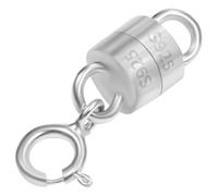 Belle Vous Attaches et Fermoirs pour Bijoux Magnétiques en Argent Pur 925-6mm x 16 mm - Fermoir Magnétique Mousqueton - Attache pour Bracelet, Bijoux, Colliers et Chaînes de Cheville