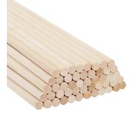 Belle Vous Baguette Bois Naturel Arrondie (Lot de 50) - 30 cm - Tige en Bois Deco Brut Extra Longue de 12 mm - Batonnet en Bois pour Projet d’Art, Déco & Loisirs Créatifs
